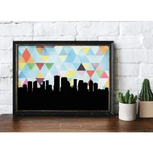 New Orleans, Louisiana geometric skyline