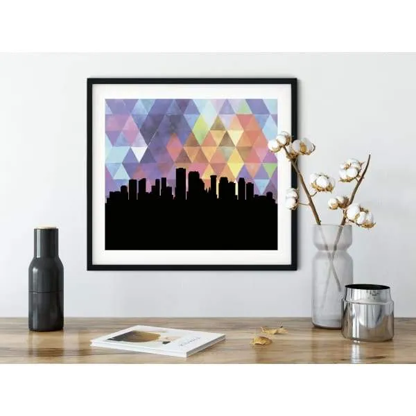 New Orleans, Louisiana geometric skyline