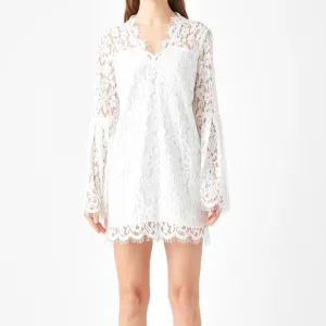 NWOT Endless Rose V-Neck Long Sleeve Lace Dress
