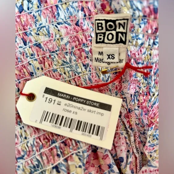 NWT Bon Bon Floral Printed Midi Skirt Size XS