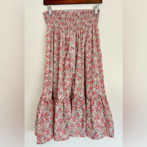 NWT Bon Bon Floral Printed Midi Skirt Size XS