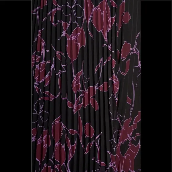 NWT Halogen Women Skirt Pleated Plus Size 2X Black