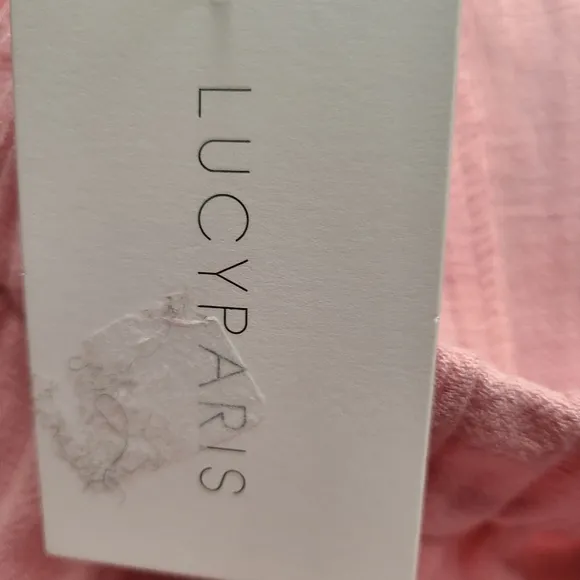 NWT Lucy Paris Vienna Size Large Powder Pink Crepe Side Split Pull-on Maxi Skirt