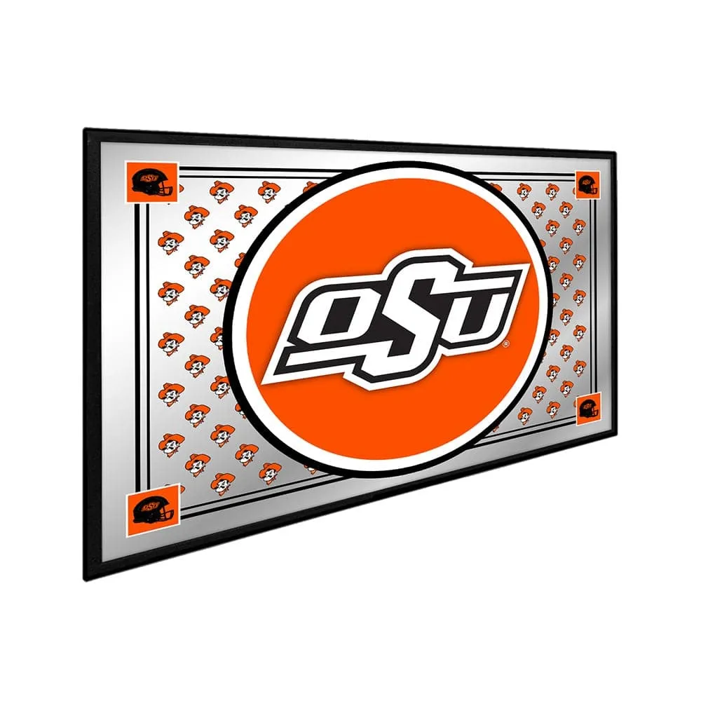 Oklahoma State Cowboys: Team Spirit - Framed Mirrored Wall Sign