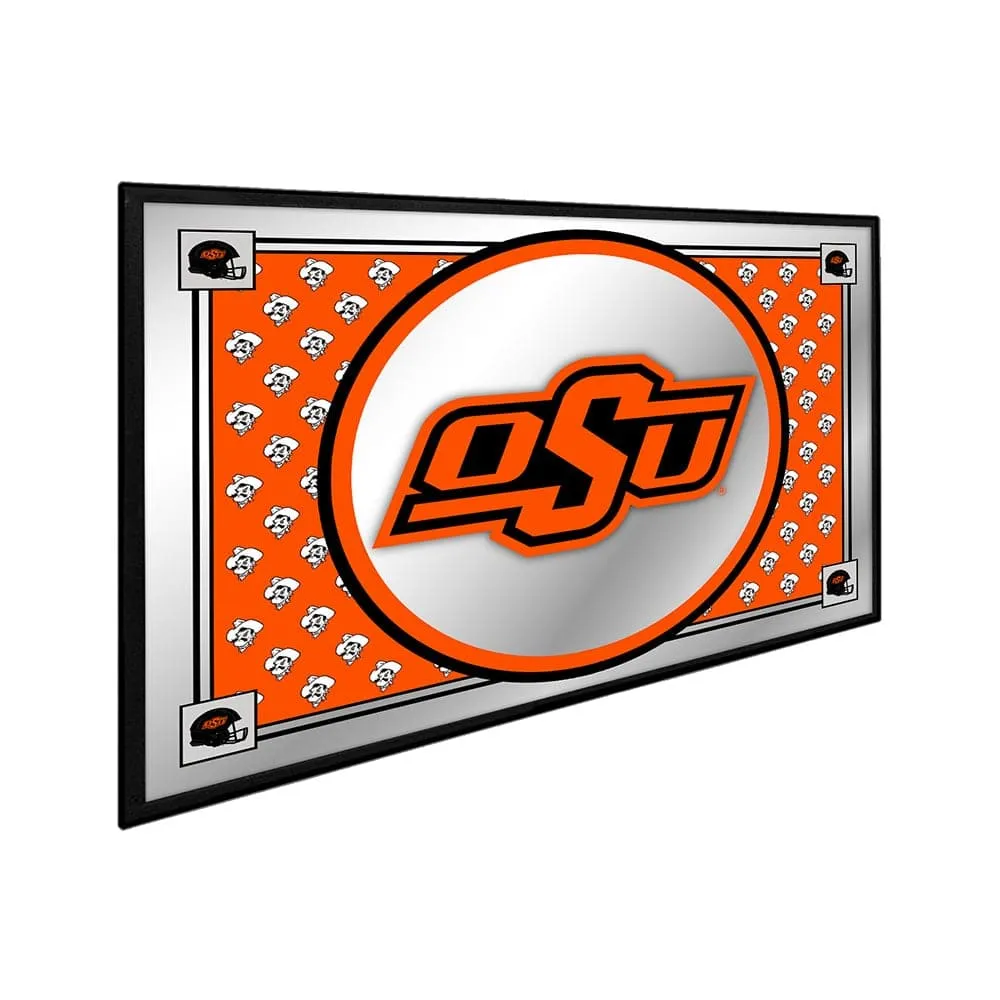 Oklahoma State Cowboys: Team Spirit - Framed Mirrored Wall Sign