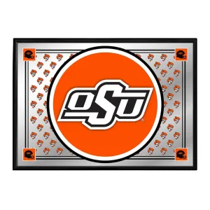 Oklahoma State Cowboys: Team Spirit - Framed Mirrored Wall Sign