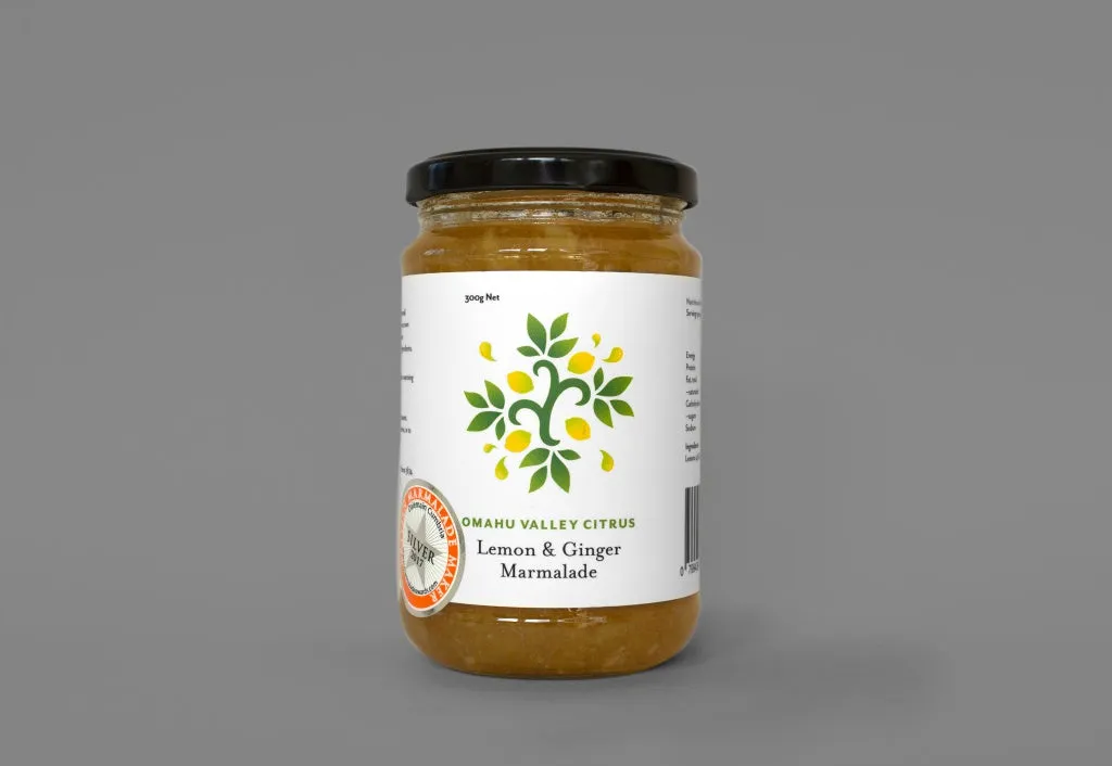 Omahu Valley Citrus Lemon and Ginger marmalade 300g