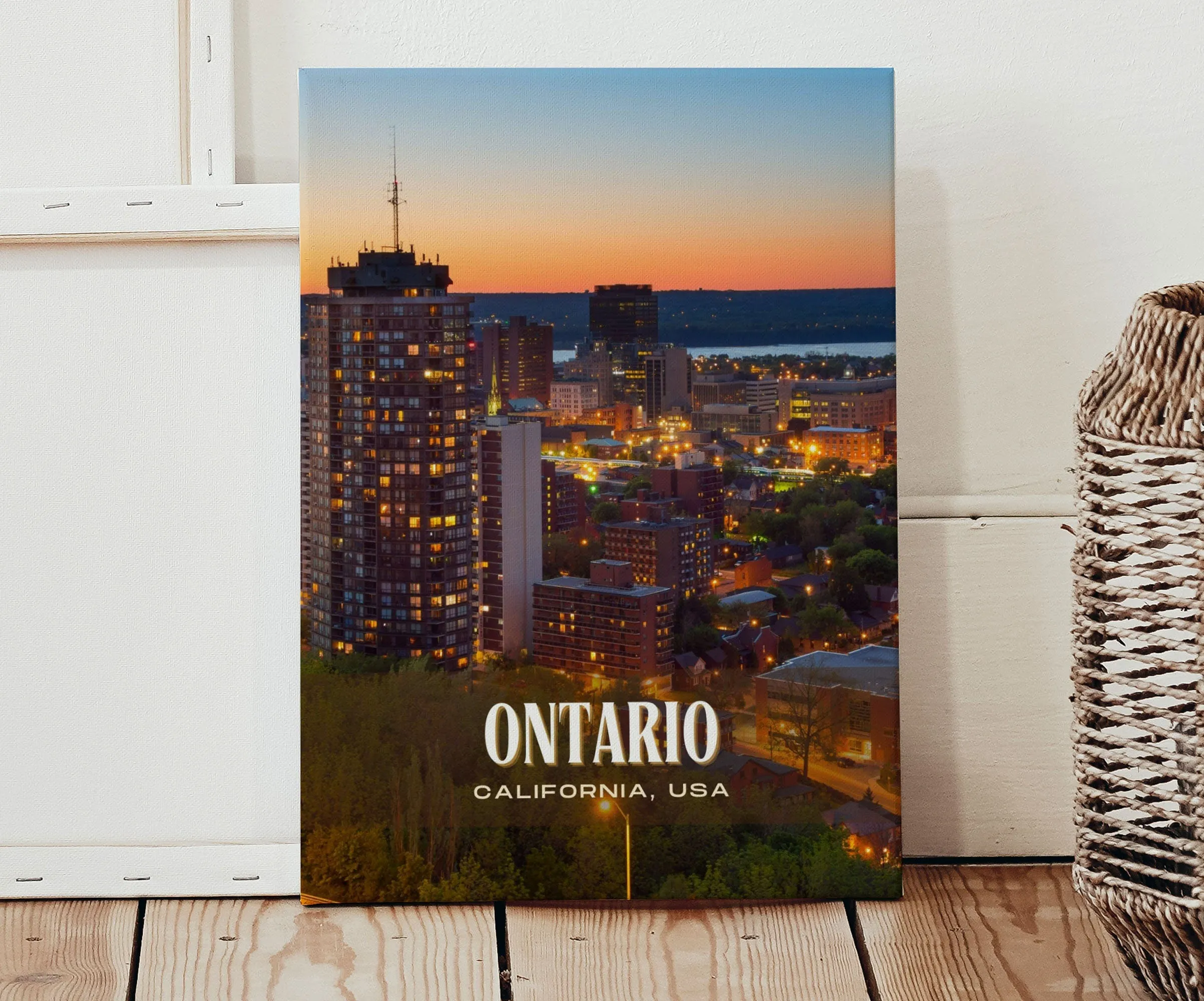 Ontario Retro Wall Art, California, USA