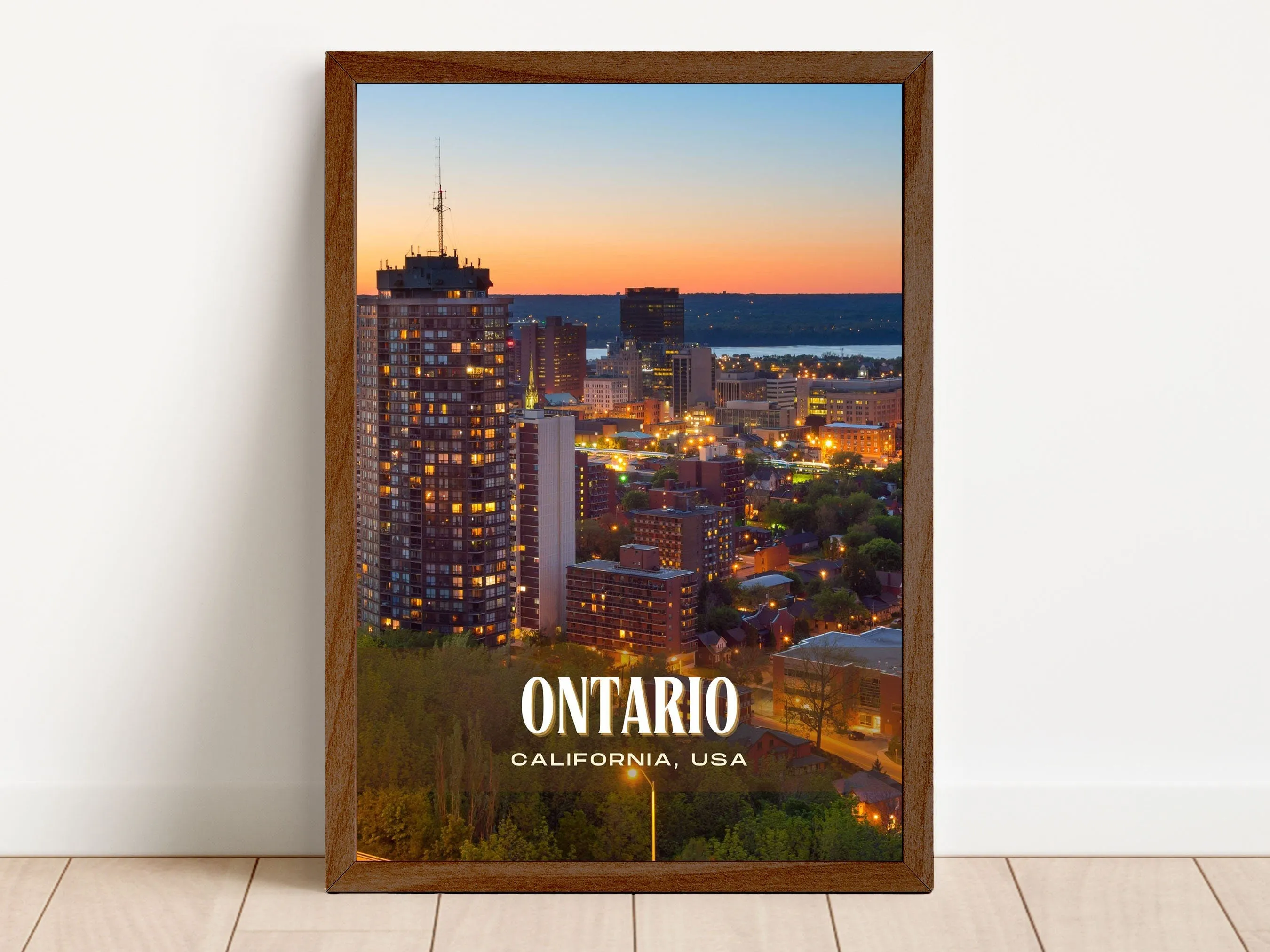 Ontario Retro Wall Art, California, USA