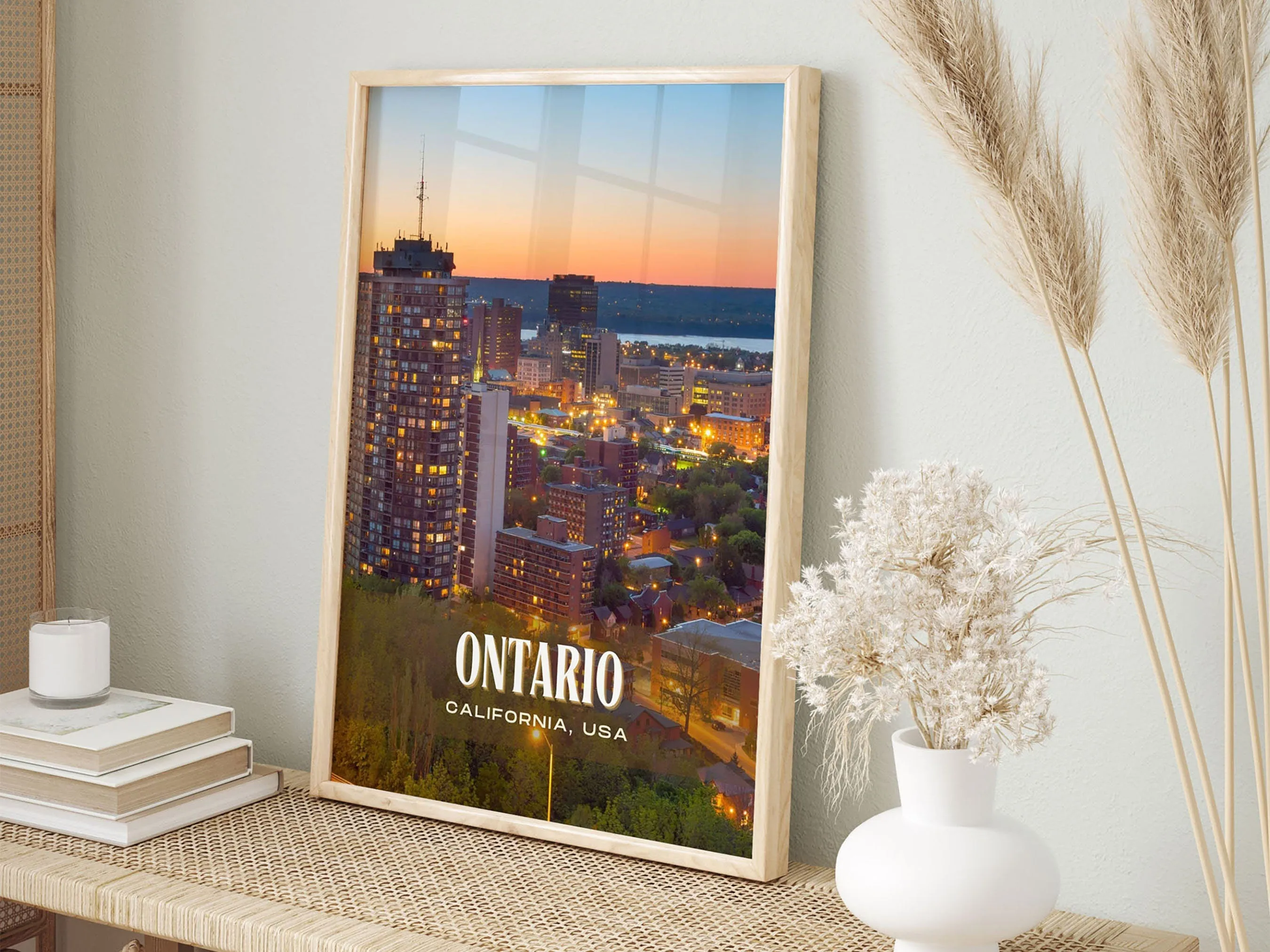 Ontario Retro Wall Art, California, USA