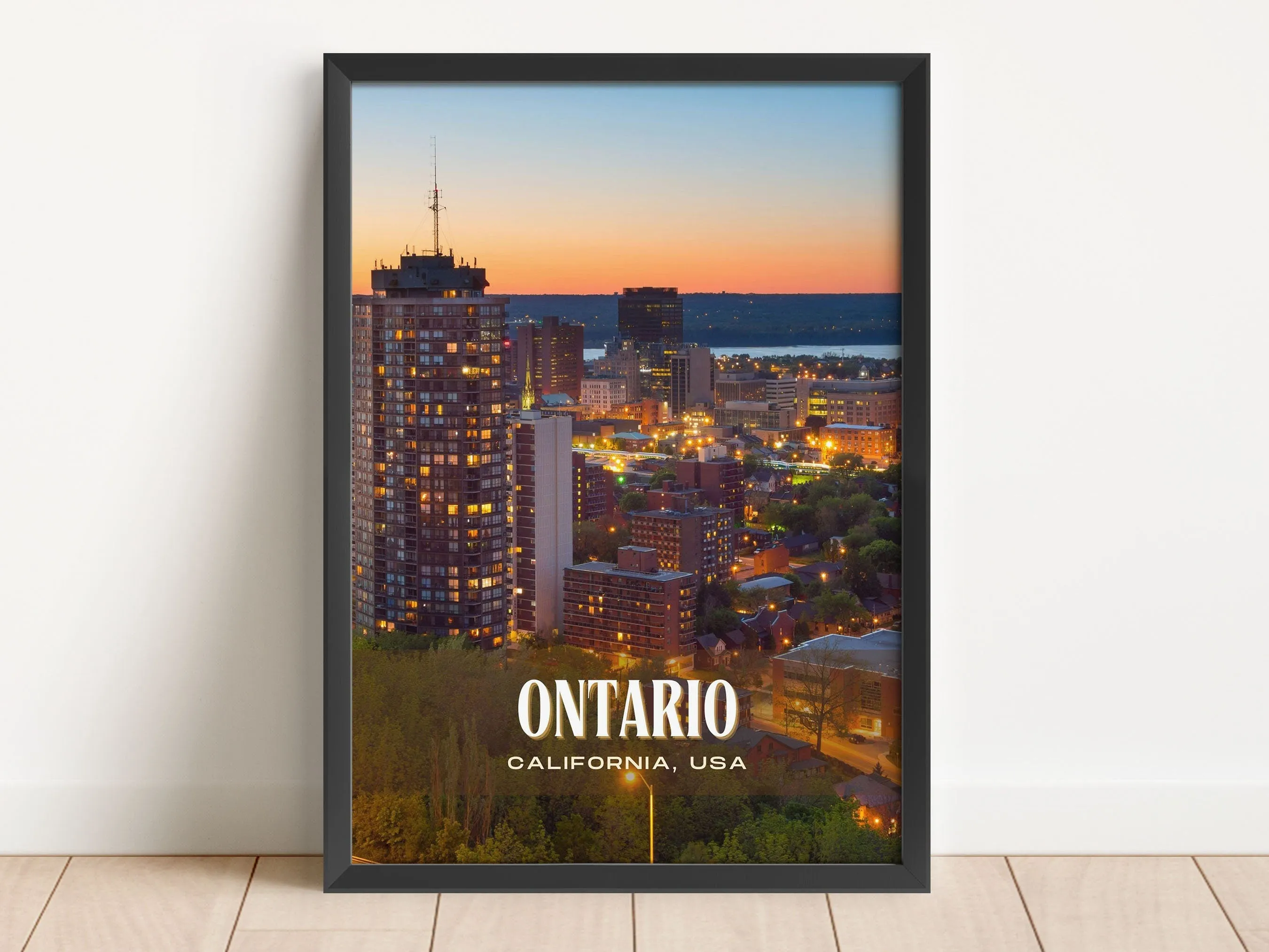 Ontario Retro Wall Art, California, USA