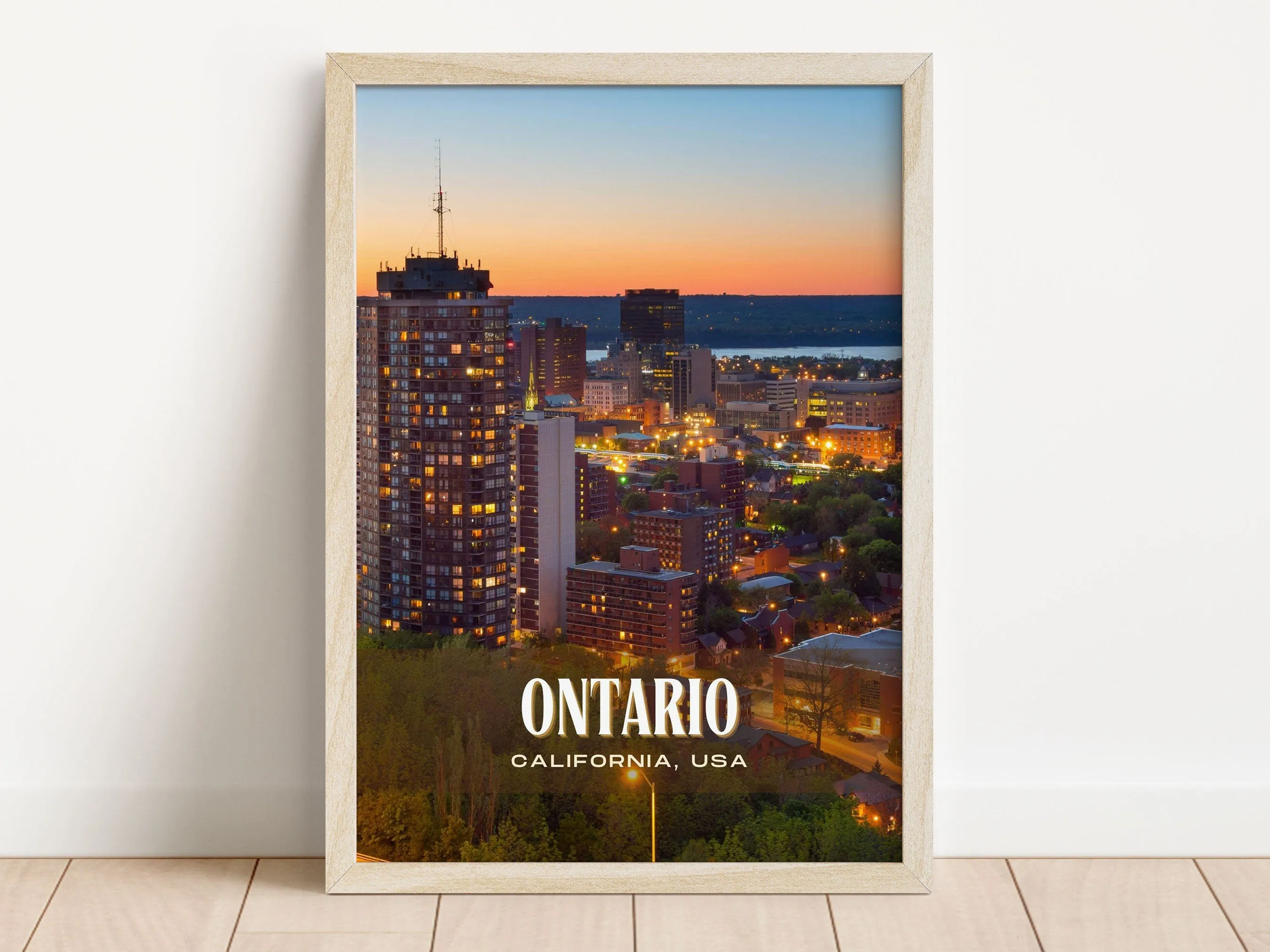Ontario Retro Wall Art, California, USA