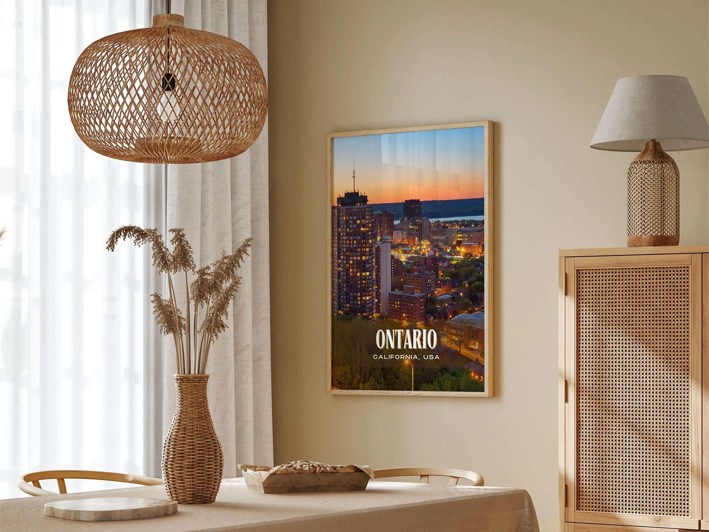 Ontario Retro Wall Art, California, USA