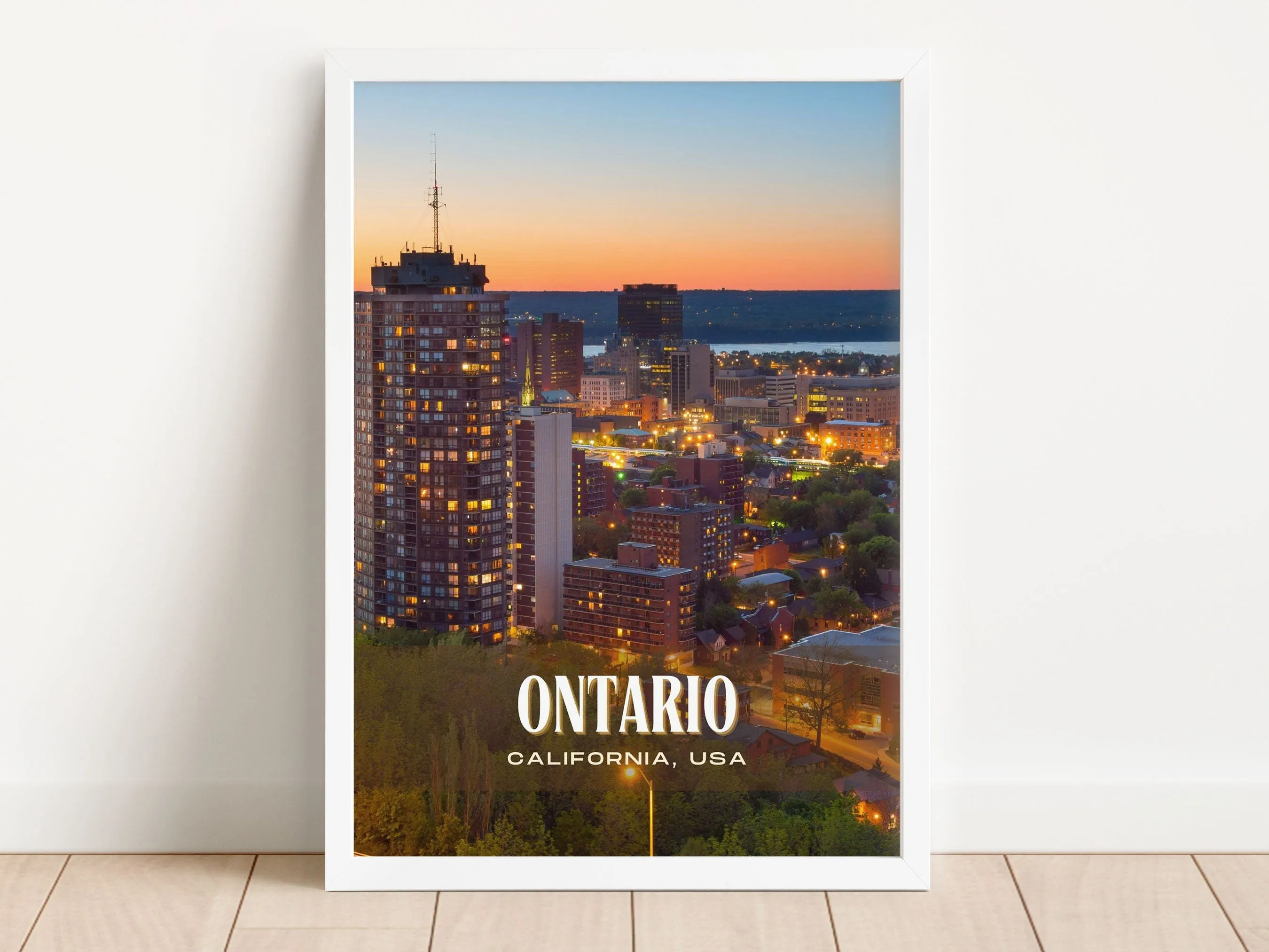 Ontario Retro Wall Art, California, USA