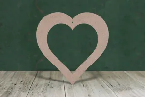 Open Heart shape - 3mm MDF