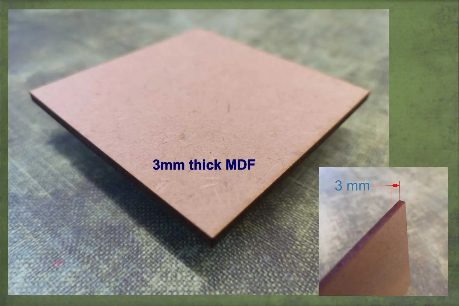 Open Heart shape - 3mm MDF