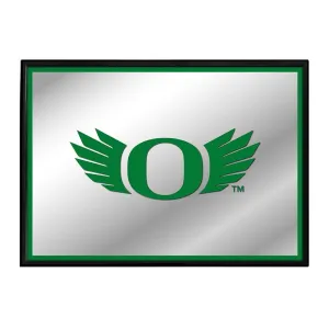 Oregon Ducks: Winged Logo - Framed Mirrored Wall Sign