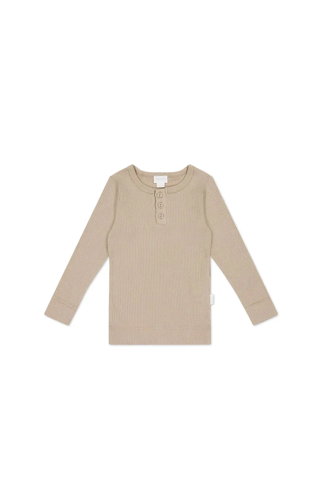 Organic Cotton Modal Long Sleeve Henley