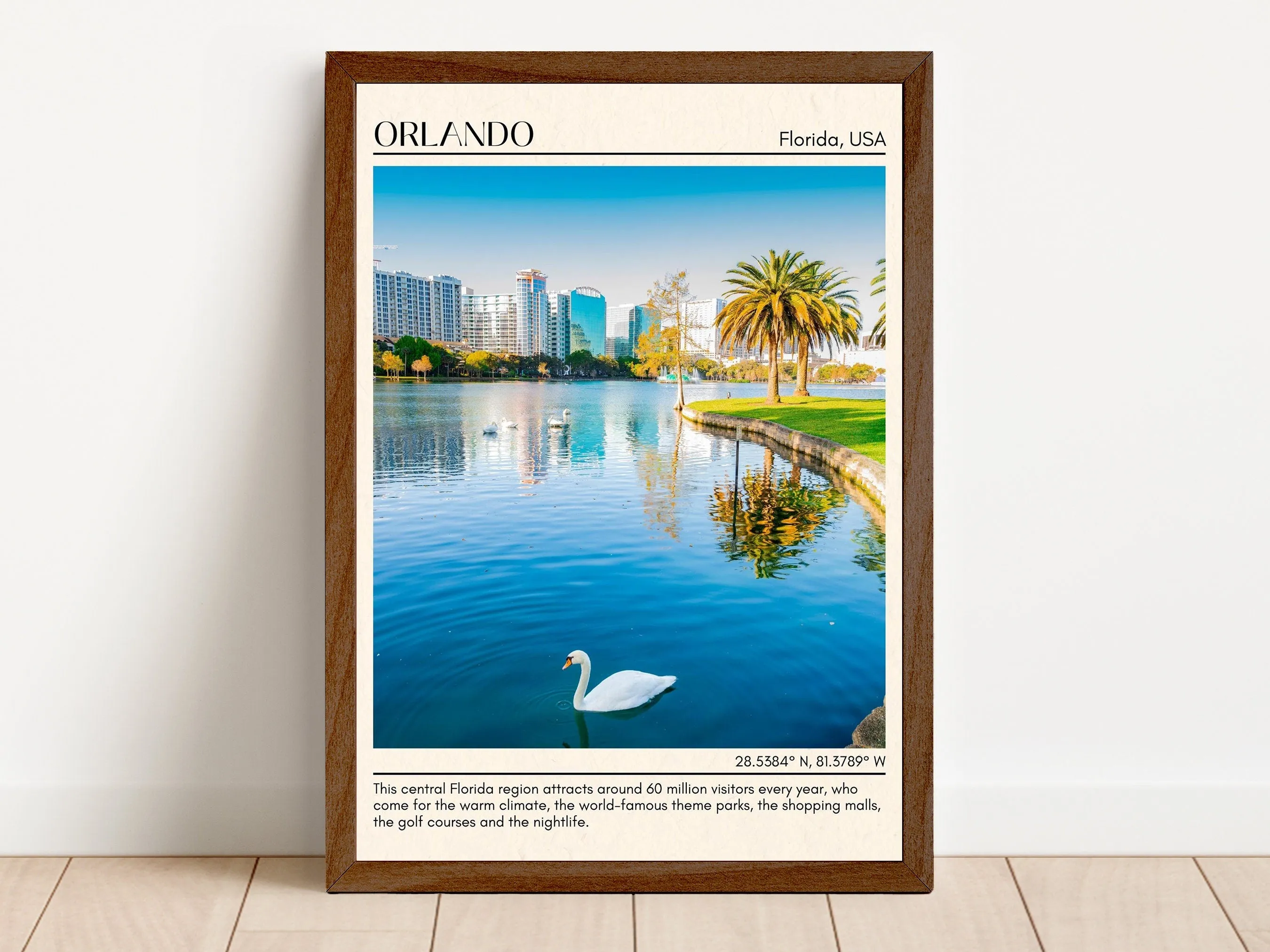 Orlando Minimal Wall Art, Florida, USA