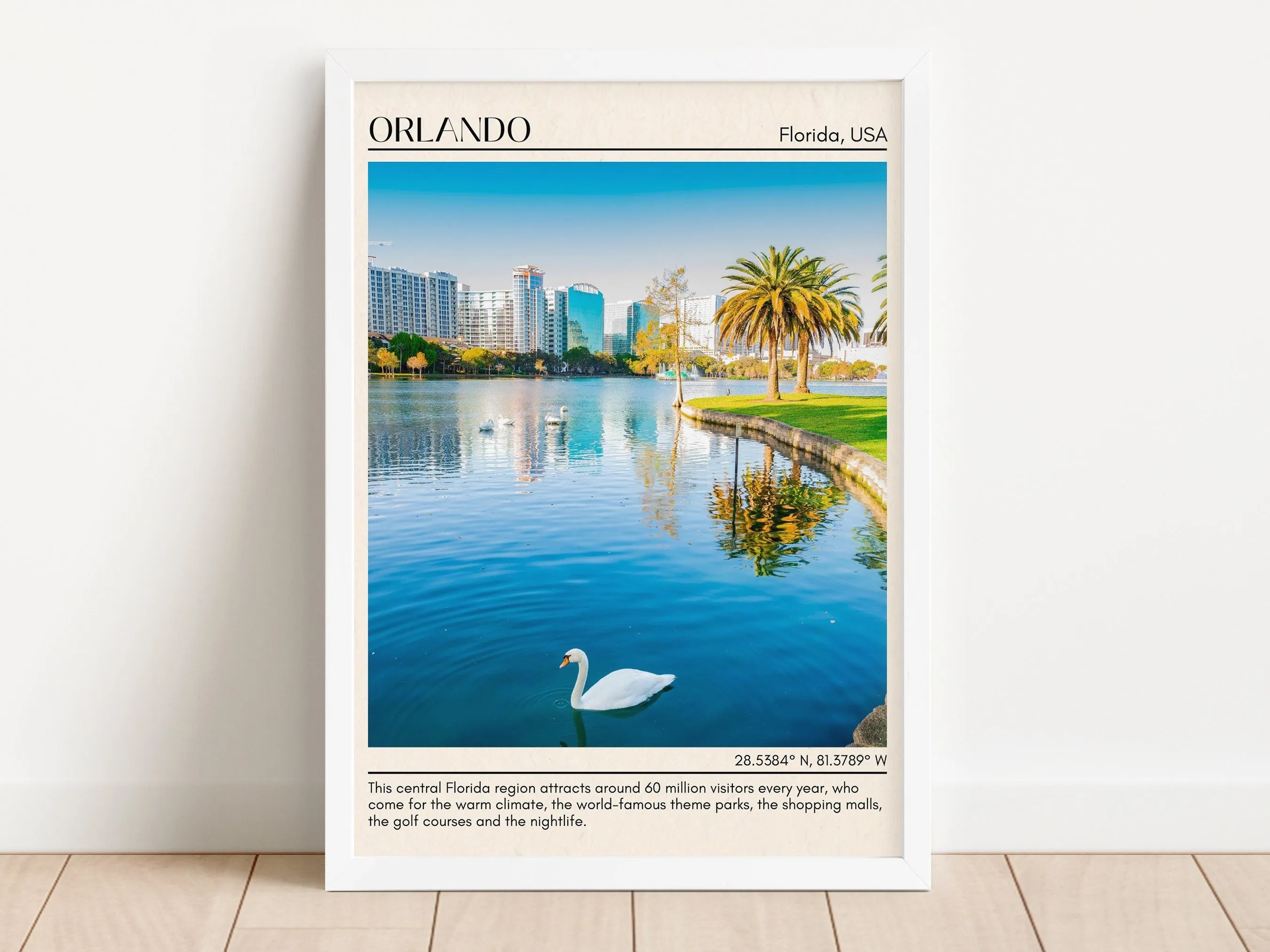 Orlando Minimal Wall Art, Florida, USA