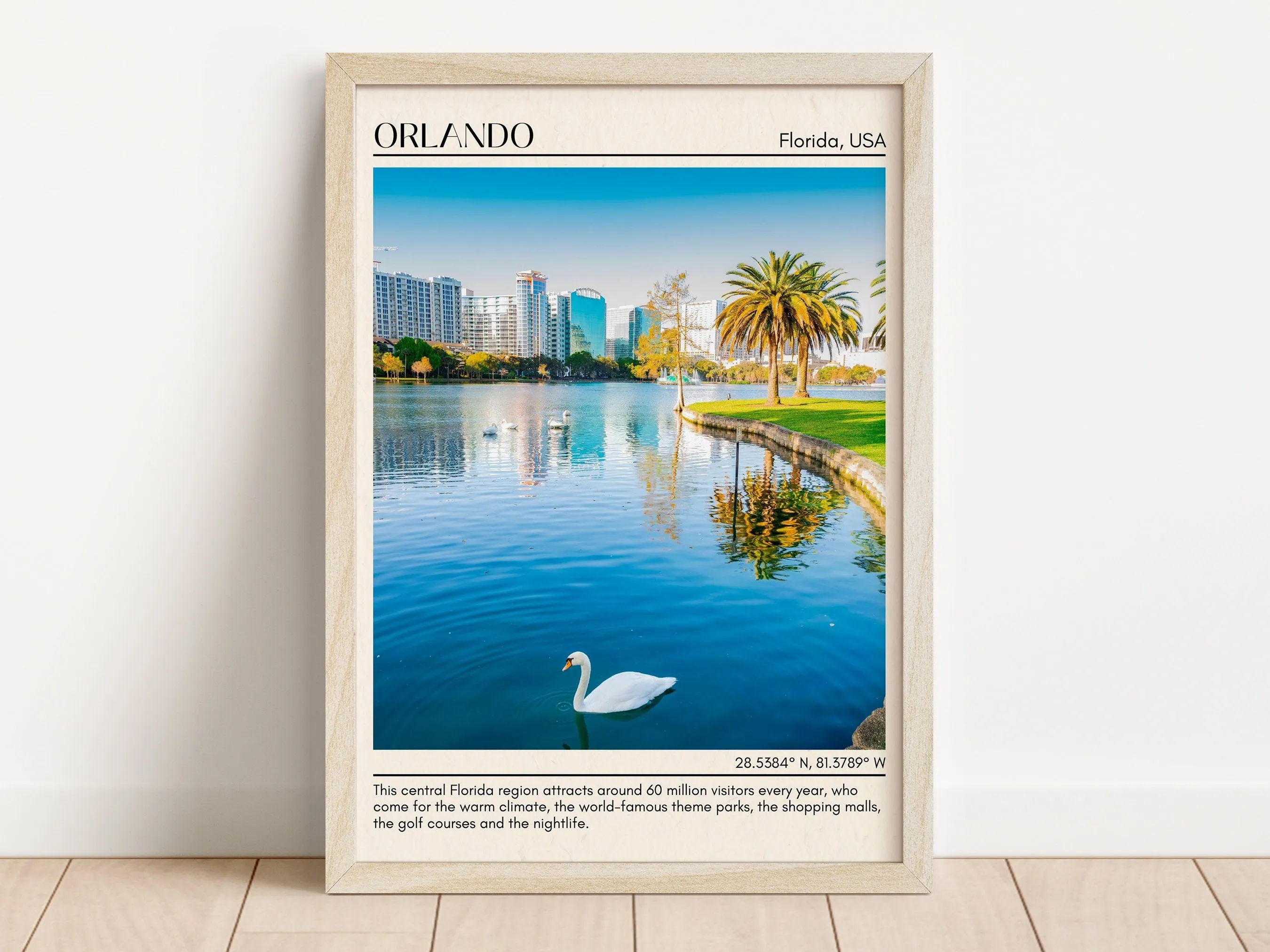 Orlando Minimal Wall Art, Florida, USA