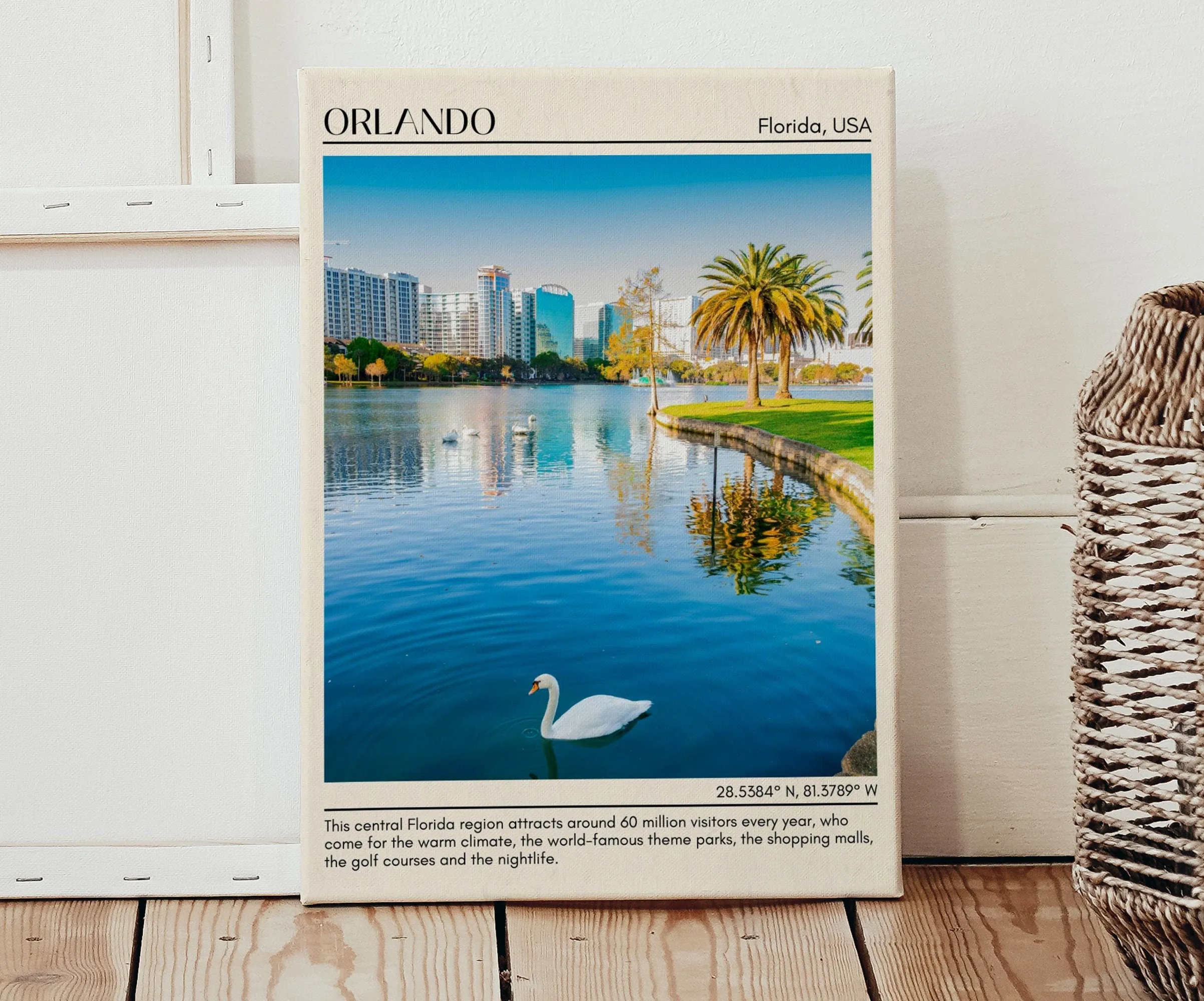 Orlando Minimal Wall Art, Florida, USA