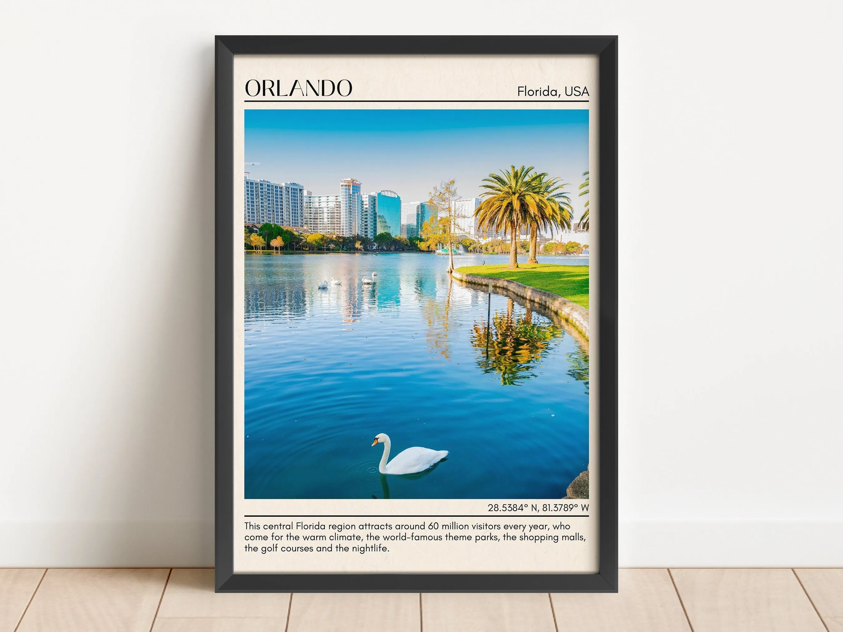 Orlando Minimal Wall Art, Florida, USA