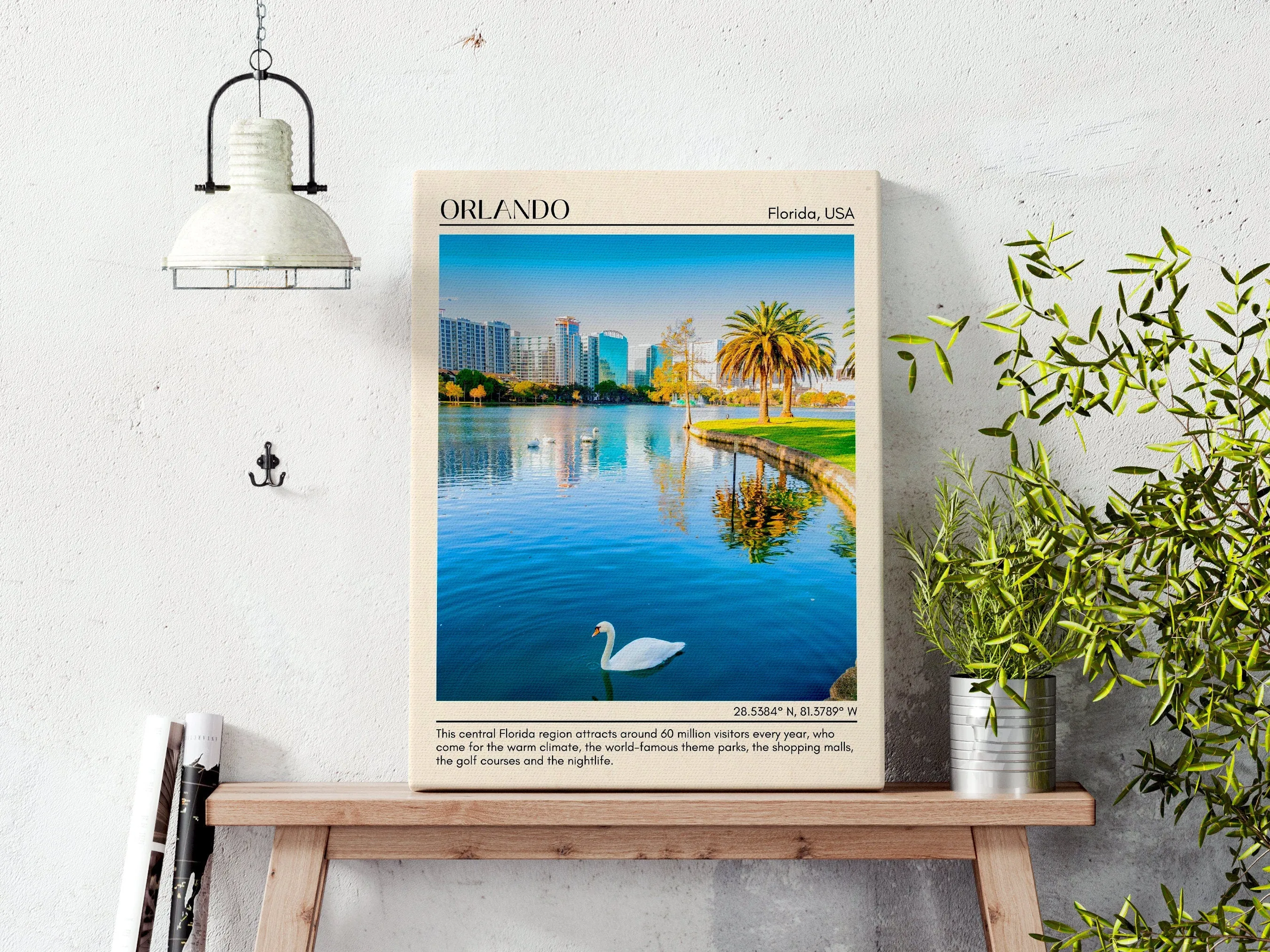 Orlando Minimal Wall Art, Florida, USA