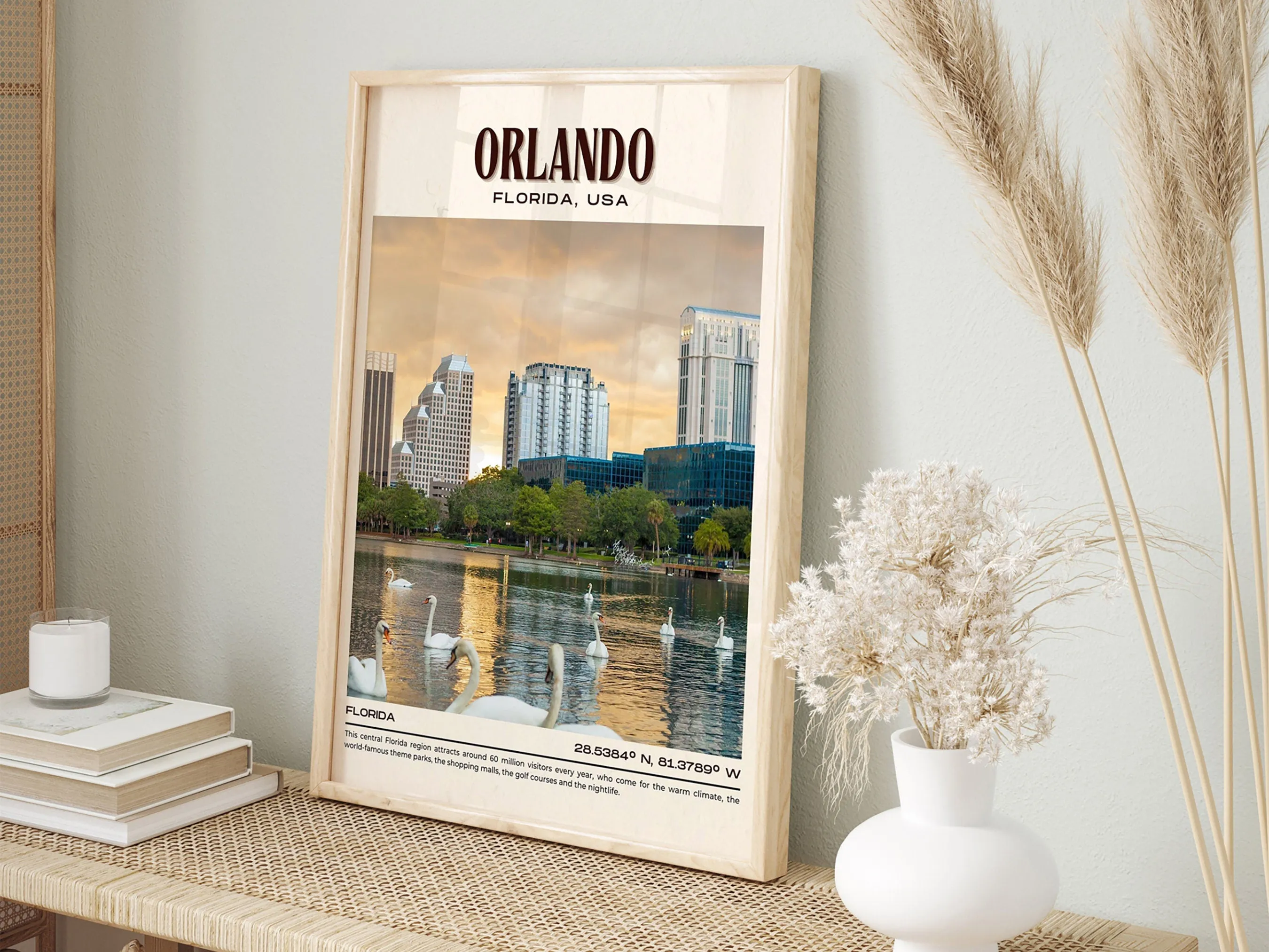 Orlando Vintage Wall Art, Florida, USA