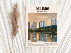 Orlando Vintage Wall Art, Florida, USA