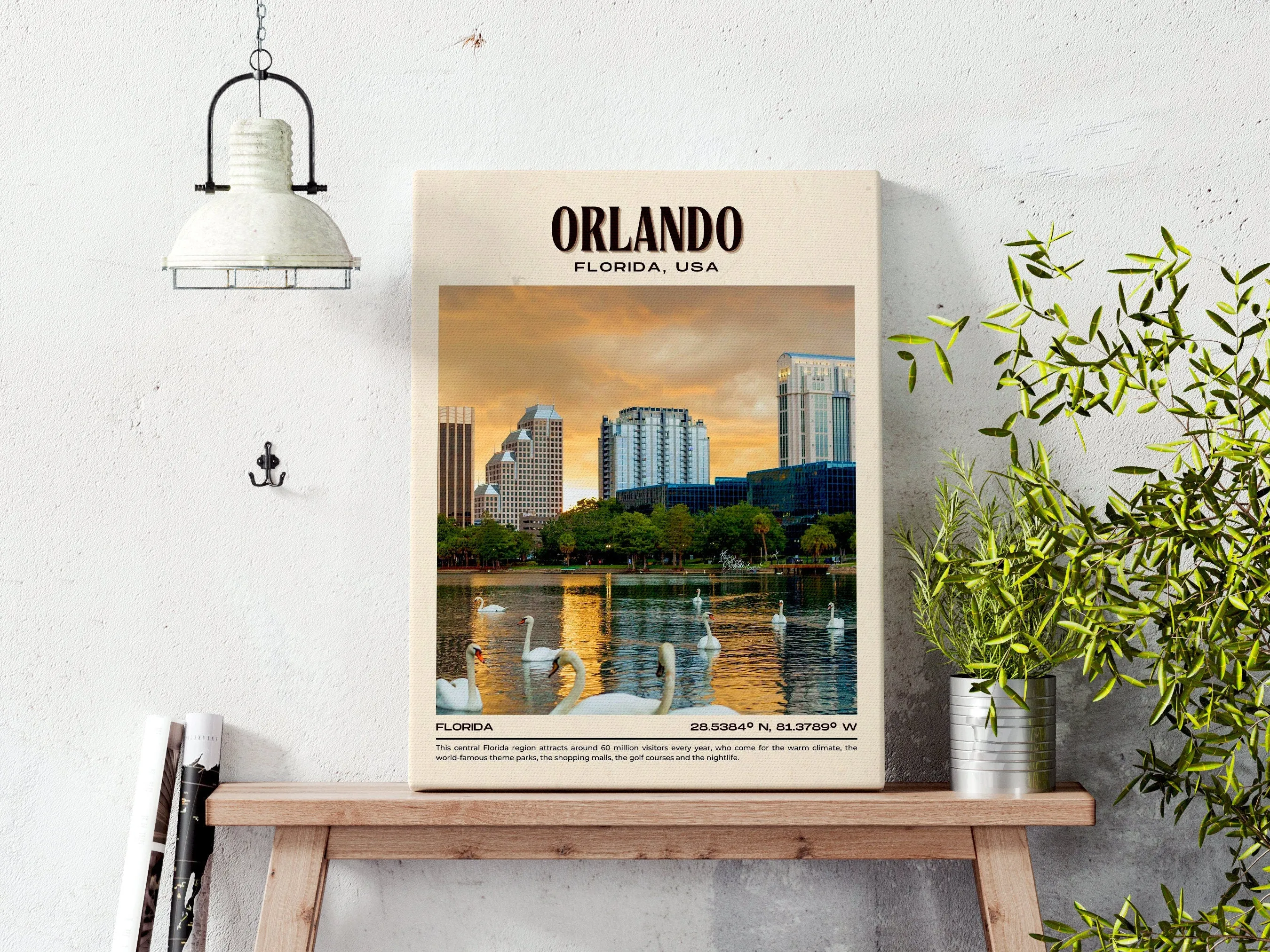 Orlando Vintage Wall Art, Florida, USA
