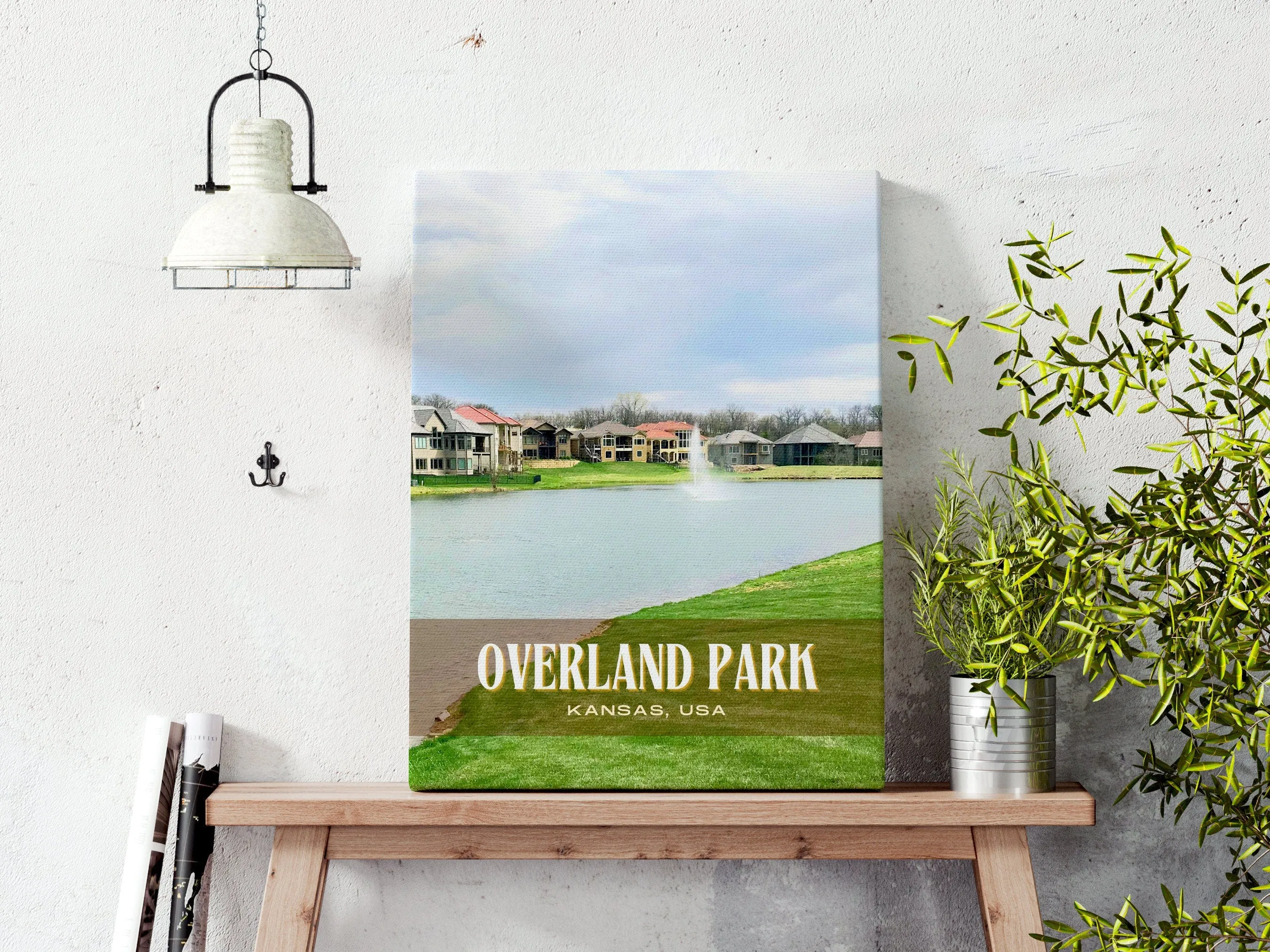 Overland Park Retro Wall Art, Kansas, USA