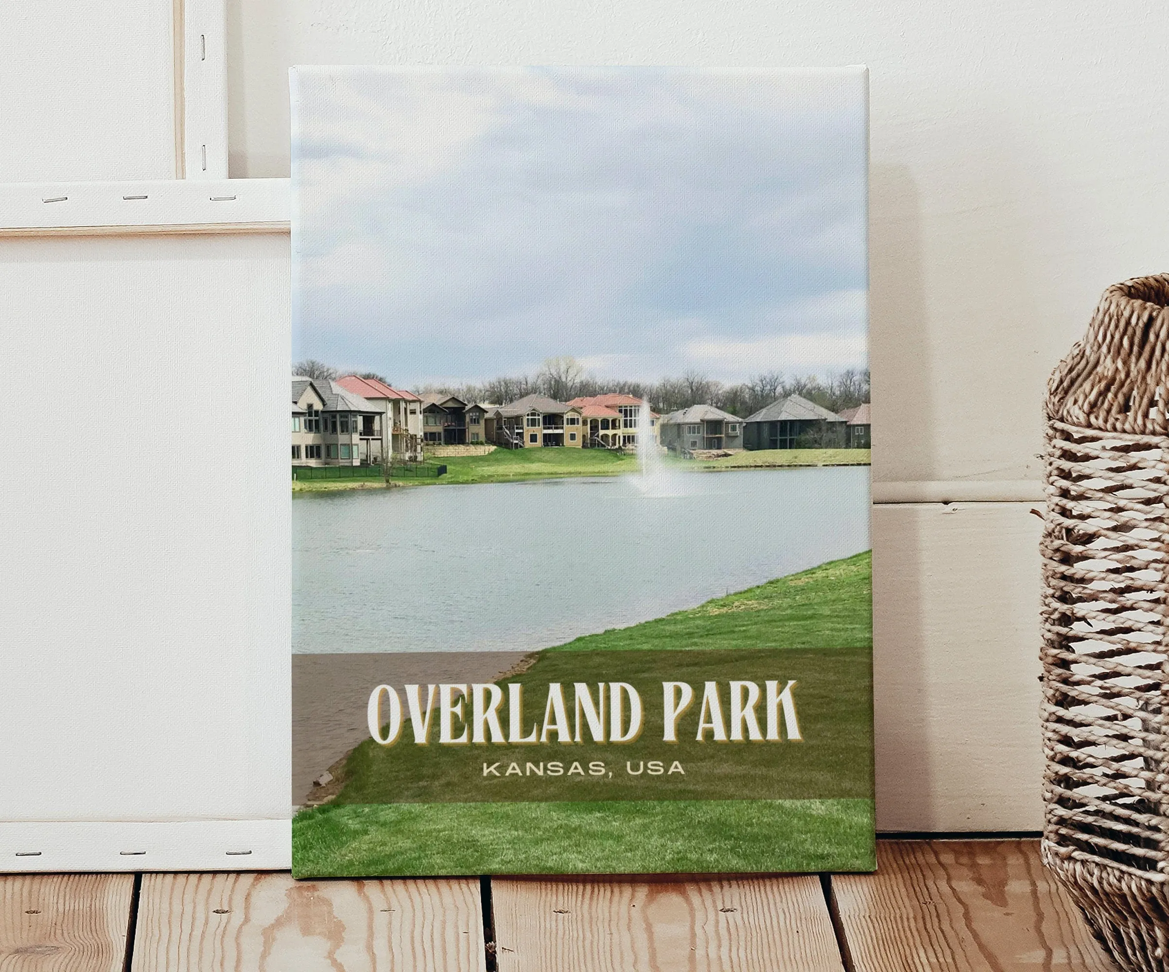 Overland Park Retro Wall Art, Kansas, USA