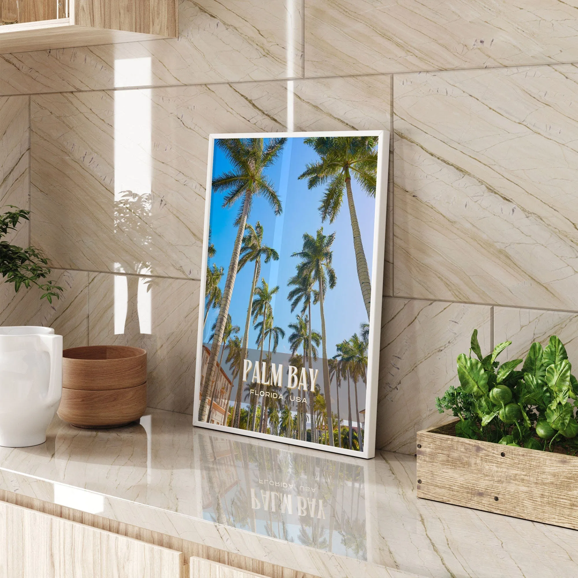 Palm Bay Retro Wall Art, Florida, USA