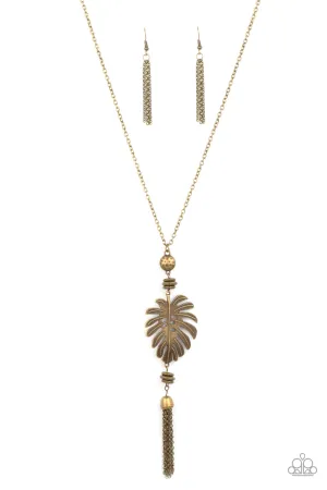 Palm Promenade - Brass Necklace