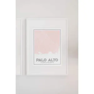 Palo Alto, California road map and skyline
