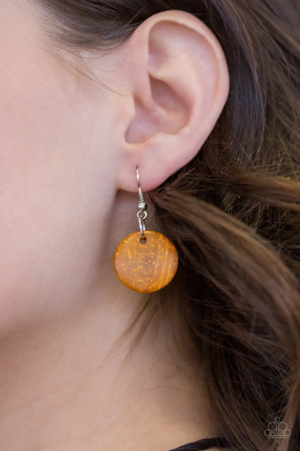 Paparazzi - Bali Boardwalk - Orange Wood Necklace