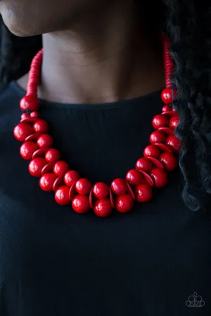 Paparazzi - Caribbean Cover Girl - Red Necklace