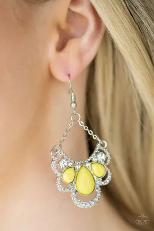 Paparazzi Caribbean Royalty Earrings Yellow