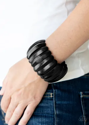 Paparazzi Colorfully Congo Bracelet Black