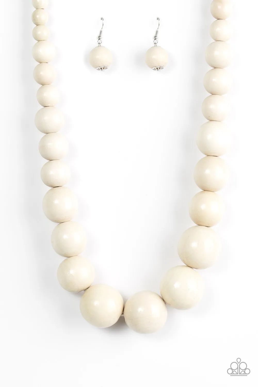 Paparazzi - Effortlessly Everglades  - Green Wood Necklace