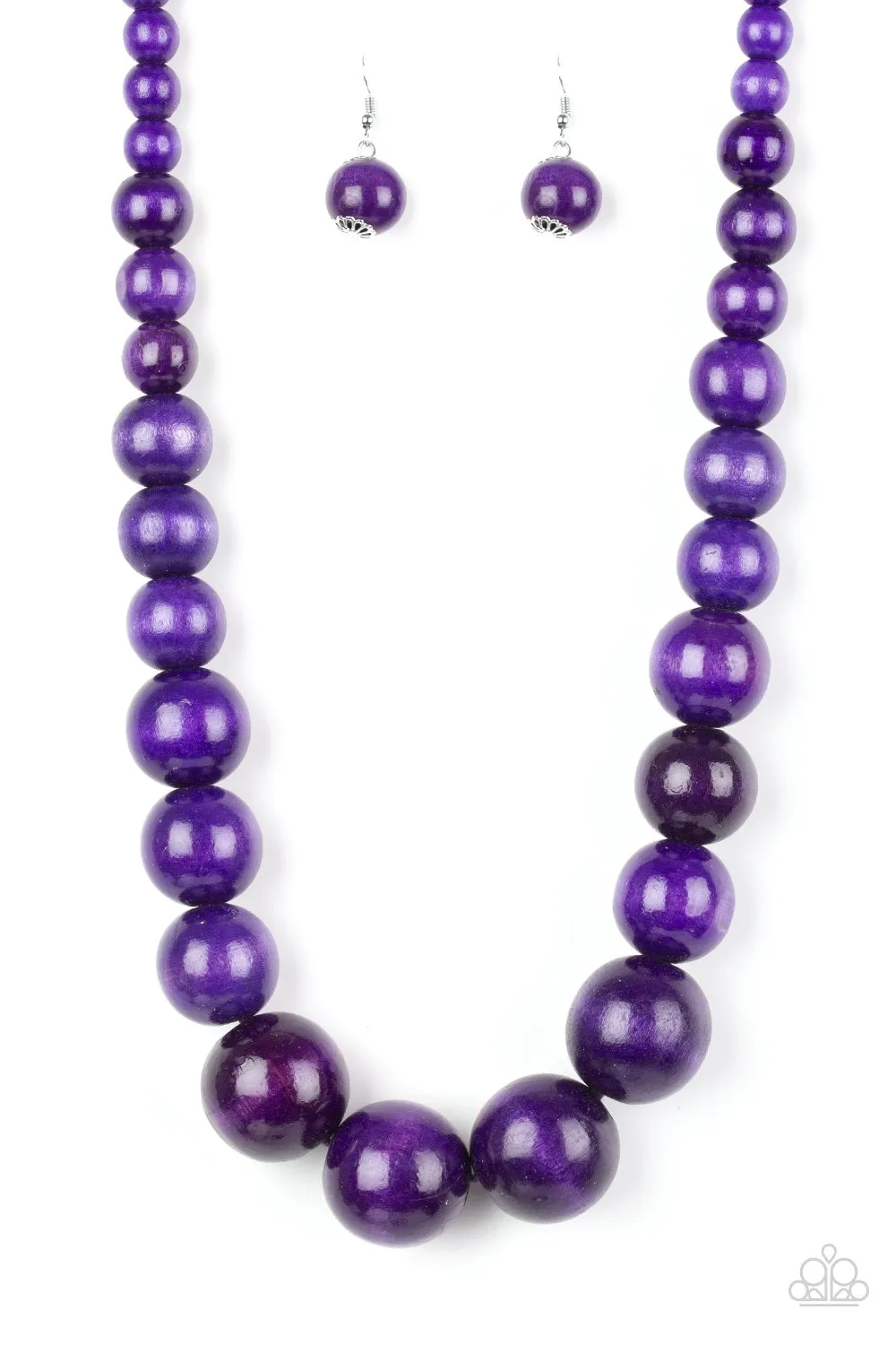 Paparazzi - Effortlessly Everglades  - Green Wood Necklace