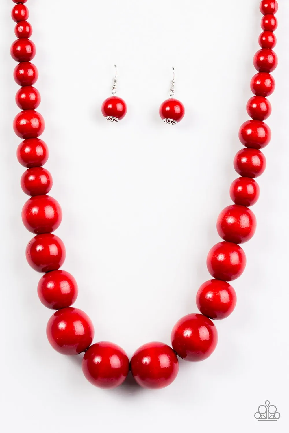 Paparazzi - Effortlessly Everglades  - Green Wood Necklace