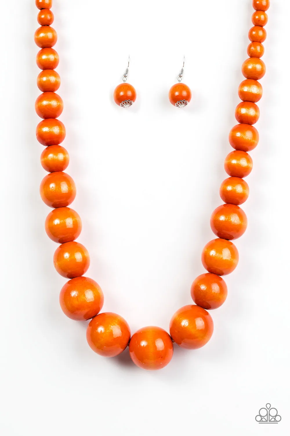Paparazzi - Effortlessly Everglades  - Green Wood Necklace