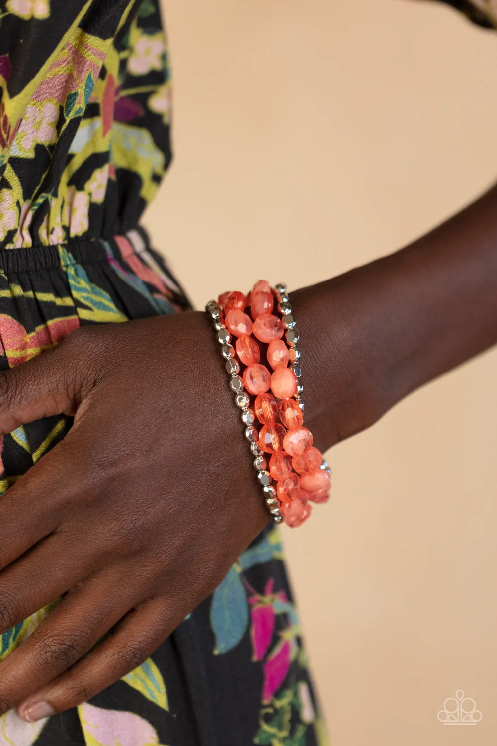 Paparazzi Pacific Picnic - Orange Necklace