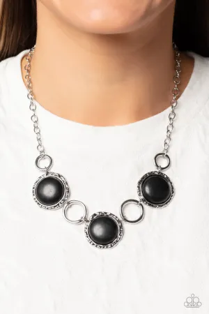 Paparazzi - Saharan Scope - Black Necklace