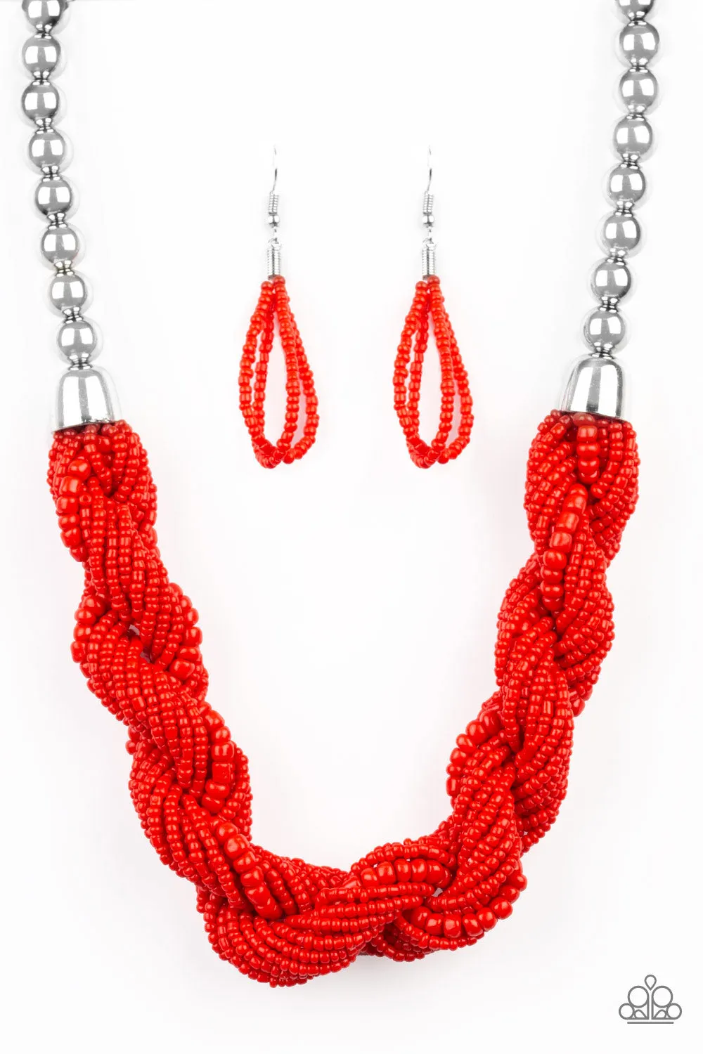Paparazzi Savannah Surfin Necklace Red