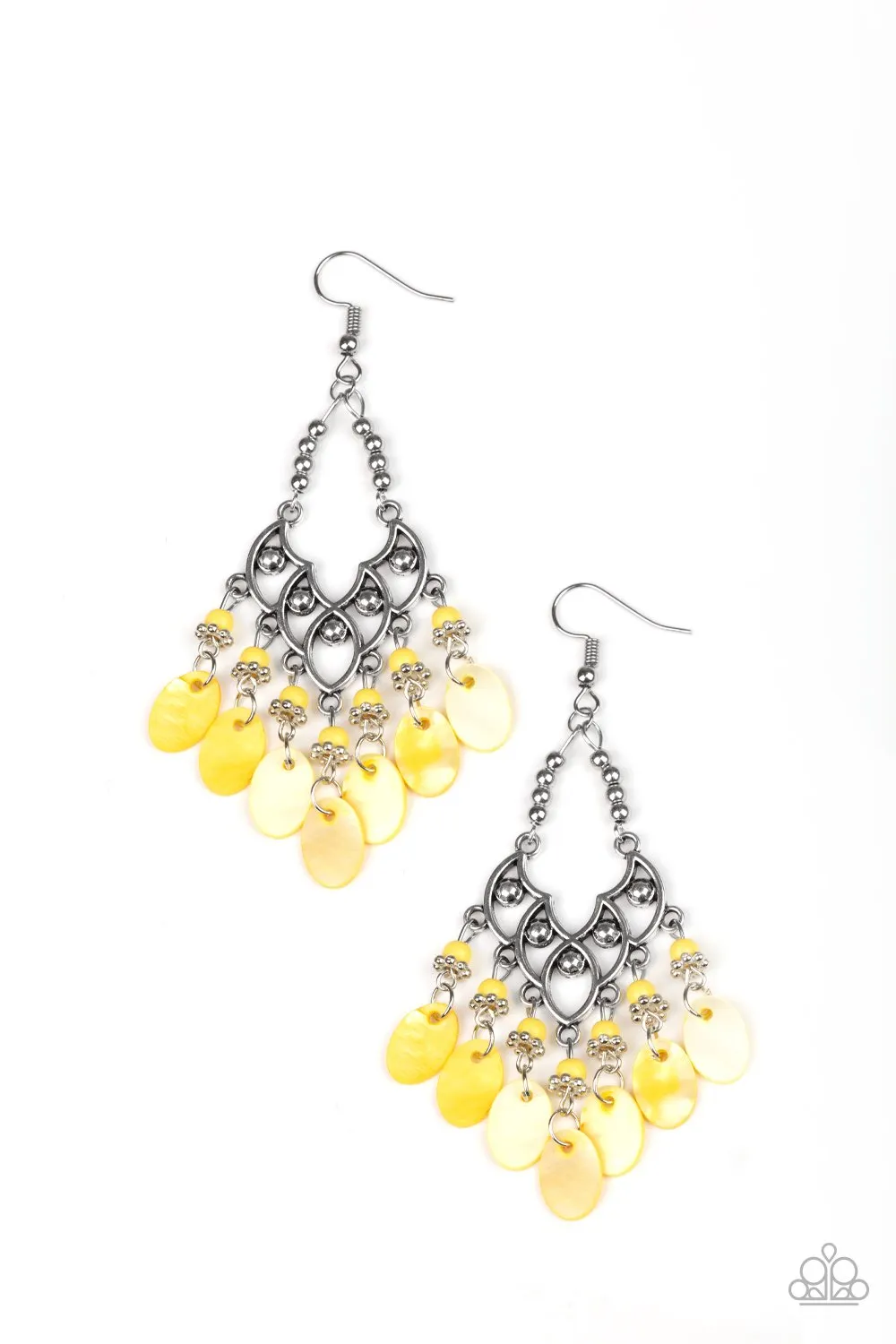 Paparazzi Shore Bait - Yellow Earrings