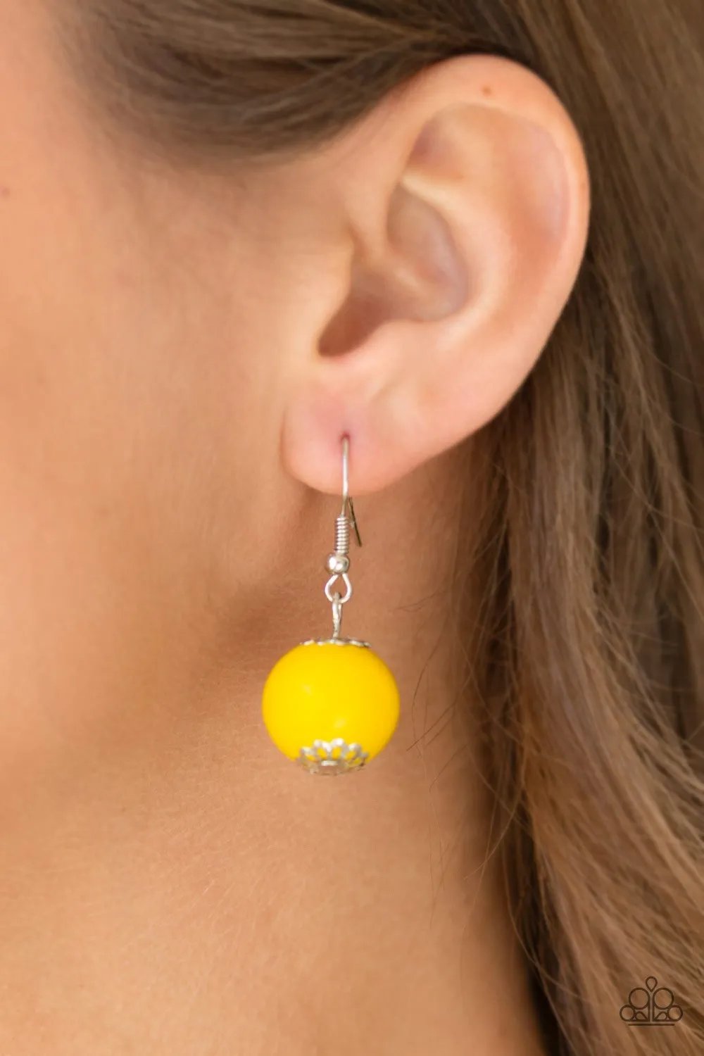 Paparazzi Summer Breezin - Yellow Wooden Necklace