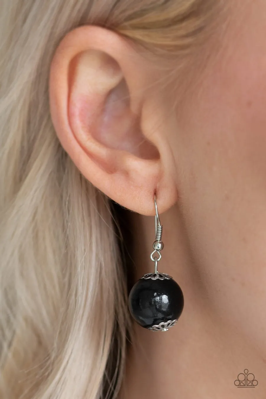 Paparazzi Tropical Heat Wave - Black Wooden Necklace